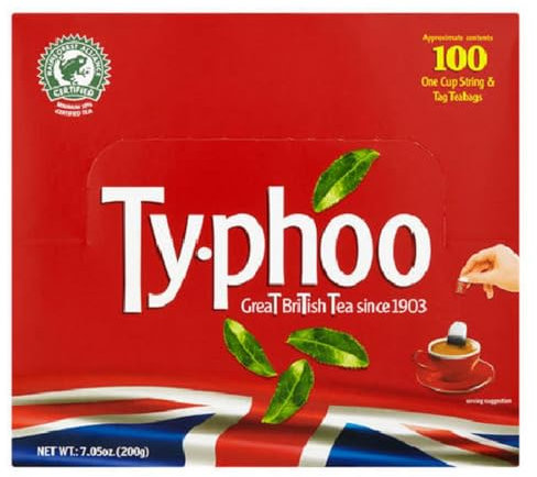 Typhoo 100 String & Tag Teabags