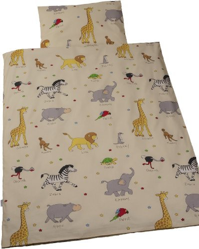 Kindertraum 530055005511 Kinderbettwäsche Tierparade 80/80 und 135/200 cm des. 055