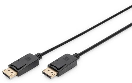 DIGITUS Cable DisplayPort - Full-HD 1080p/60Hz - 2m - con bloqueo - Displayport 1.1a - Compatible con PC, monitor, tarjeta gráfica para juegos