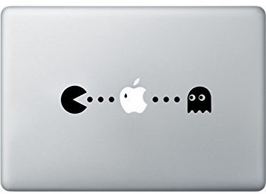 iLoveVinilo MacBook Pacman Vinyl-Aufkleber - Matt, Retro, Gelb, Metall, Kunststoff, MacBook-Aufkleber, Sticker