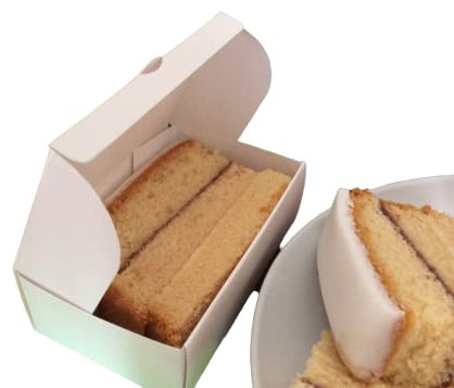 20 Quality White Single Slice cake favour boxes Perfect size 120x90x35mm