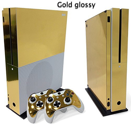 Mcbazel Pattern Serie Decals Vinyl Skin Aufkleber für Xbox One S (Gold)