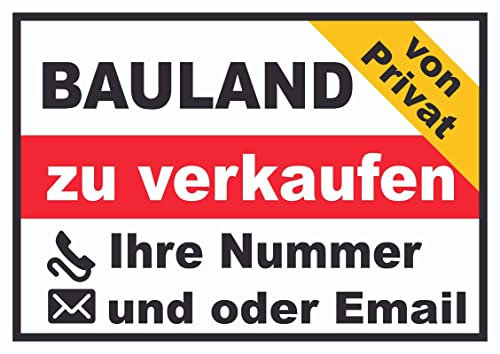 HB-Druck Bauland Verkaufsschild von privat Schild A0 (841x1189mm)