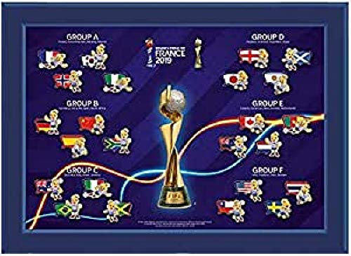 FIFA Women's World Cup France 2019™ Pin Collection Nations with Mascot PI, Unisex, Nachbildung, Einheitsgröße