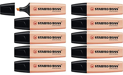 Textmarker Boss Original Pastel - Pfirsichrosa - Strichstärke 2 bis 5mm - Stabilo