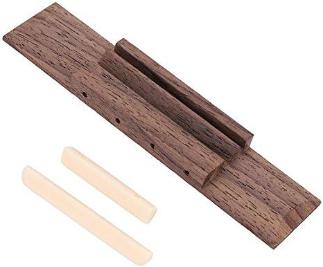 Bnineteenteam Ukulele Brücke Sattel Set, Palisander-Ukulelen-Sattelstegmutter für Ukulelen-Ersatzsatz-4-saitige Ukulelen-Zubehör