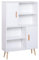 HOMCOM Kommode Schrank Sideboard 8 Fächern Küchenregal Schuhschrank Kiefernholz weiß 80 x 23,5 x 123 cm