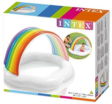 Intex Piscine Gonflable avec Toit Nuage Arc-en-Ciel Baby 57141NP