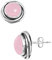 Jeweloporium Rosa Rosenquarz 925 Silber Ohrring für Frauen mit Stein viktorianisch Sílbern Ohrstecker Weihnachten - Geschenk Handgefertigt Schmuck