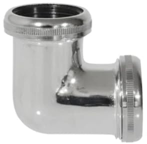 Raccordo 90° cromato con 2 ghiere 11/4 x 32mm per cannette sottolavabo