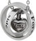 Hanessa Halskette Ringe Herz mit Inschrift forever in my heart no longer by my side Mama Andenken an verstorbene Mutter Kette in silber aus Edelstahl