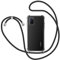 Handyband für Oppo A52/A72/A92 Hülle mit Band, Transparent Silikon Handyhülle mit Kordel zum Umhängen Schutzhülle, Schwarz