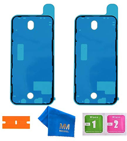 MMOBIEL 2 Adhesivos Adhesivos para Pantalla LCD, Impermeables, compatibles con iPhone de 12 a 6.1 Pulgadas, Color Negro, para Marco de Pantalla LCD, Kit de Herramientas Incluido