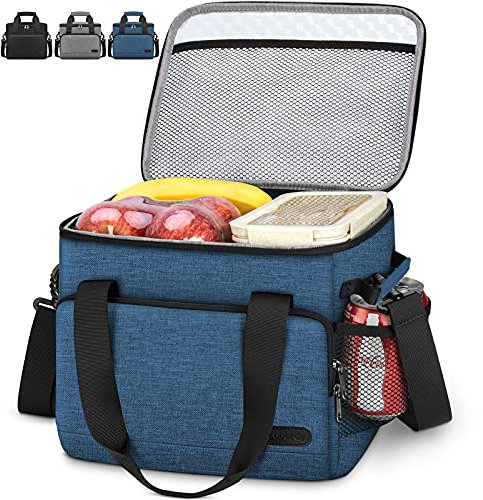 Lubardy 30L Bolsa Isotermica Nevera Portatil Bolsa Termica Porta Alimentos Bolsa Nevera Gran Capacidad para Camping Comida Playa Almuerzo Picnic Azul