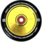 MGP Madd Gear 110mm F26 LTD Stunt-Scooter Wheel Hollow Core Park Trick Tret Roller Ersatz Rolle Rainbow + Fantic26 Sticker (Gold/Pu Schwarz)