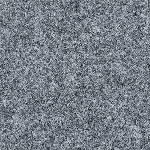 Schatex Teppichfliesen grau für Büro Teppichfliesen 50x50 selbstliegende hellgrau Nadelfilz Teppichbodenfliesen ideal als Messeteppich (4 Fliesen = 1 m², Grau)