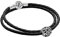 PANDORA Damen Leder-Armband Starterset mit Charm Offene Herzen 51521-38 38 cm