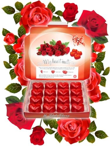 Red Roses Duftwachswürfel - Duftwachs für Duftlampe Teelicht & Elektrisch, Wax Melts aus Sojawachs, Vegan & Tierfreundlich, Raumduft Duft Wachs Aromatherapie