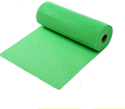 Strong Grip Shelves Liners Non Adhesive Kitchen Organization Liners Durable Fridge Liner Mat Easy Clean and Trim for Fruit,Vegetable Drawers ( Color : Green , Size : 1*50m )