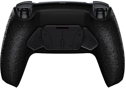 eXtremeRate Konfiguriert RISE4 Remap Kit für ps5 Controller BDM-030/040/050 Model,Upgrade Mapping Board&Rückplate Gehäuse/Case&Rücktasten Back Paddles für ps5-Texturiert Schwarz