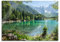 Pixxprint Glasbild, Wandbild aus Echtglas, Wunderschöner See im Wald, 100x70 cm, inkl. Aufhängung und Abstandshalter