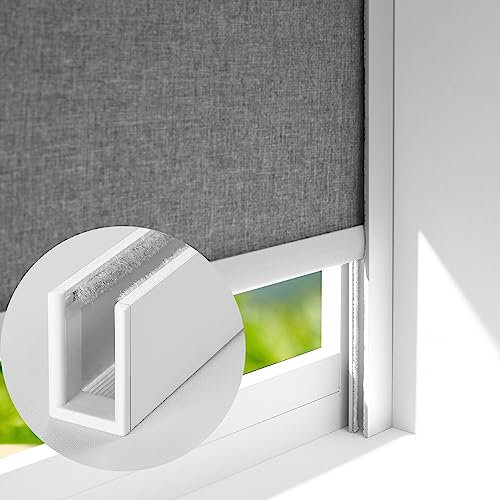 ZSTARR U Channel Aluminium Alloy Light Blocking Strips for Roller Blinds Light Gap Blockers Window Shades Side Rail Tracks Bedroom Sleep Nursery (White,79,2Pcs)