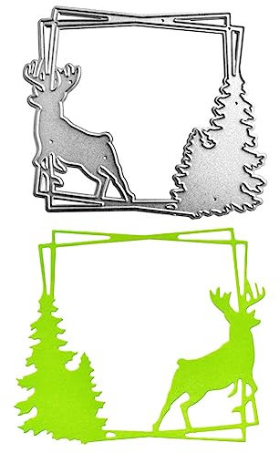 Stanzschablone Weihnachten Stanzformen Schneeflocken Weihnachtsbaum Rentier Reh Prägeschablonen Prägung Schablone Stanzschablonen für DIY Scrapbooking Papier Karten Foto Album Kunst Basteln