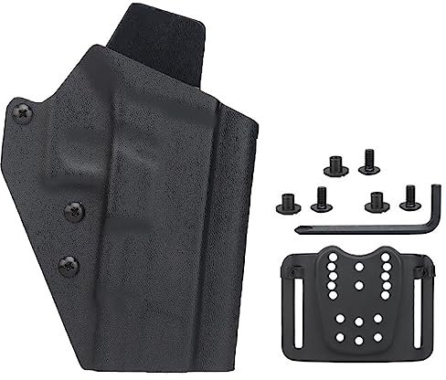 Kydex Holster für G1ock 43/43x Leichtes Militär Jagdpistolenholster Taille Carry Q.LS Schnellspanner Kit Airsoft-Ausrüstung (Black)