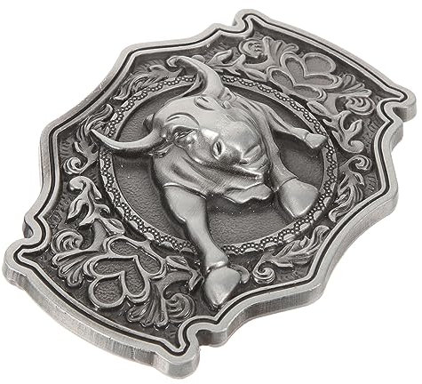 PACKOVE Gürtelschnalle Aus Legierung Für Herren Vintage-stil Mit Kuh-design Robust Und Rostfrei Für Alltag Und Besondere Anlässe