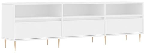 vidaXL Mueble de TV Madera contrachapada Blanco 150x30x44,5 cm