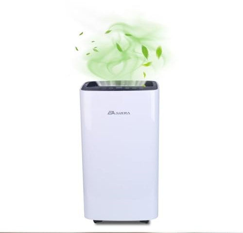 EA ARENA 12L/Day Dehumidifier for Home with Digital Humidity Display & Control, Childlock, Laundry Dry, and Timer for Home/Basement/Office, 2L Water Tank & Drainage Hose for Damp & Condensation