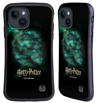 Head Case Designs Offizielle Harry Potter Dreieck Simboli Deathly Hallows XXXV Hybride Handyhülle Hülle Huelle kompatibel mit Apple iPhone 15