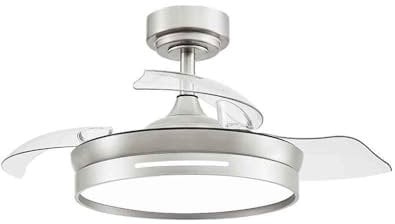 FABRILAMP TODOLAMPARA - VENTILADOR DE TECHO LUZ LED DC MICENAS MINI NIQUEL ASPAS DESPLEGABLES 91D 6 VELOCIDADES REMOTO+TEMPORIZA+MEMORIA