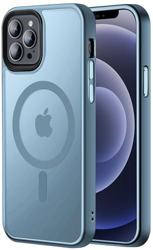Tigowos Intended Design for iPhone 13 Pro Case for MagSafe 10FT Shockproof HD Transparent Never Yellow for iPhone 13 Pro Phone Case,Sierra Blue