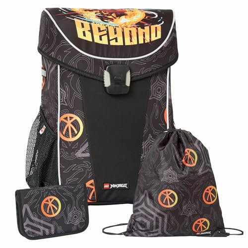 SKANDO BAGS NINJAGO Easy Light Schulranzen-Set - Kinderfreundliches Design mit geräumigem Rucksack, Fach für Lunchbox und reflektierenden Elementen, Reach Beyond