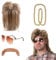 Vokuhila Perücke,Vokuhila Perücke Herren,80er Mullet Perücke Herren Lang,Blond Perücken Sonnenbrille Halskette Bart,Perücke Vokuhila,für Karneval,Halloween,Fasching,Mottoparty.