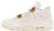 Nike Donna WMNS Air Jordan 4 Retro Running, VELA/ORO METALLIZZATO-NERO, 9 UK (11.5 US)