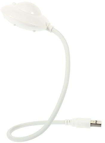 Amosfun Lumière De Soucoupe Volante Usb Lampe Hamac En Peluche Lumières Led Usb Flexibles Lumière D'ordinateur Usb Veilleuse Rechargeable Bureau Étudiant Abdos Blanche Lumière Des Yeux