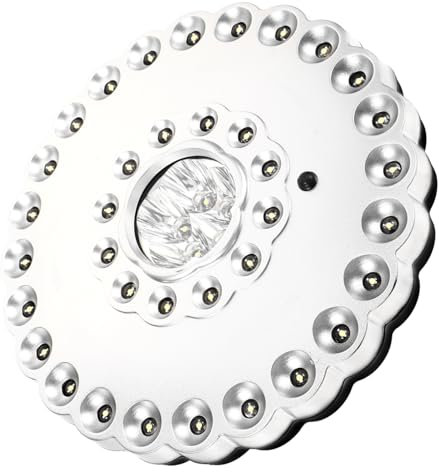 HOMSFOU 3 Stück 36 Licht Außenbeleuchtung Led Camping Lichter Draussen Gartenschirm Rundes Zeltlicht Tragbare Campingleuchte Batterie Zeltlicht Campinglaterne Led-campinglampe