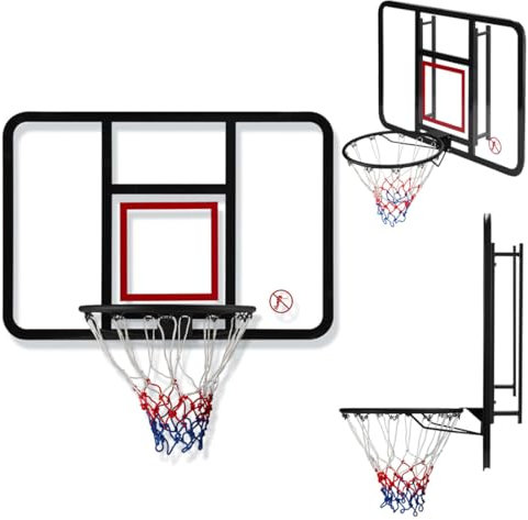 GFLCWYP 35,4-Zoll-Basketballkorb Wandmontage, Kombination Aus Höhenverstellbarem Rückenbrett Und Rand, Basketballkorb Outdoor Passend Für Die Meisten Schrägdächer