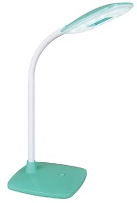 MeLiTec LED Tageslicht Schreibtischleuchte mit einstellbarer Lichtfarbe und flexiblem Arm, Türkis