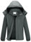 OutPro Herren Skijacke Winterjacke Herren Vielseitige Warme Fleecejacke - Wasserdicht, winddicht, Perfekt für Outdoor-Aktivitäten und Winterwanderungen Grau,L