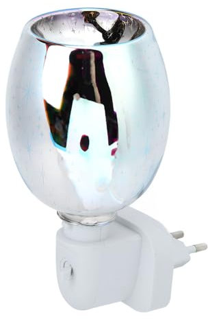 Garosa Chauffe-Cire électrique en Verre 3D, Brûleur de Cire Mural à Brancher pour Cire Parfumée, Veilleuse LED, éclairage D'ambiance pour la Maison, Le Bureau, la Cuisine, Cadeaux