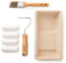 Lick Decorating Tools Set – 1.5-inch Angle Paint Brush, 4-inch Paint Roller, Paint Tray, 4X Roller Sleeves, Paint Roller Set, Bamboo Handles, Painting and Decorating Tools Kit
