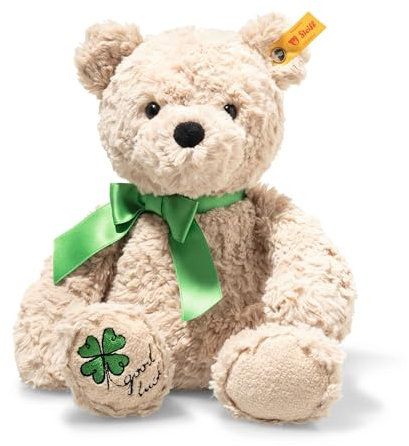 Steiff Kuscheltier Jimmy Teddybär Good Luck, Süßes Stofftier, Kinder, Jungen & Mädchen, Friends, Plüschtier 30 cm, Beige, 114144