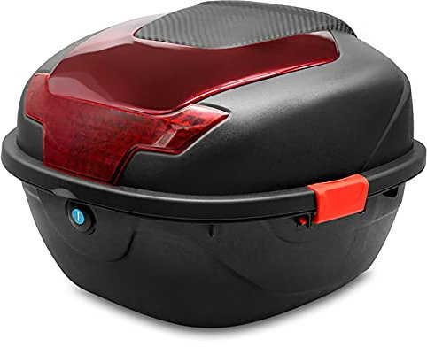 Generisch Motorradkoffer, Touring-Topbox, Heckkoffer-Gepäckbox, robust und langlebig für Roller, Helm-Aufbewahrungsbox und universelle Befestigungen.