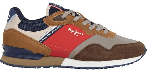 Pepe Jeans Men's London Mood M Sneak, Brown (Dark Brown), 7