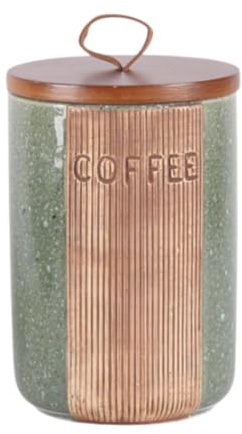 YWJLQH Contenedor de Cocina en cerámica, Frasco Decorativo para encimera, CafÉ, Individual