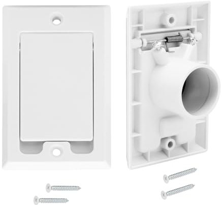 Zentralvakuum-Wandplatte mit quadratischer Tür, Niedervolt-Einlass-Wandplatte für Nutone Beam VacuFlow Electrolux Zentralstaubsauger-Systeme – langlebige Einlassventilplatte passend für