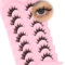 Veleasha Lot de 7 paires de cils de manga - Faux cils pointus - Cils ondulés - Cils d'anime - Sunny